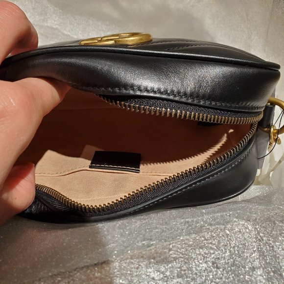 Gucci GG Marmont Black Leather Shoulder Bag - Picture 5 of 8